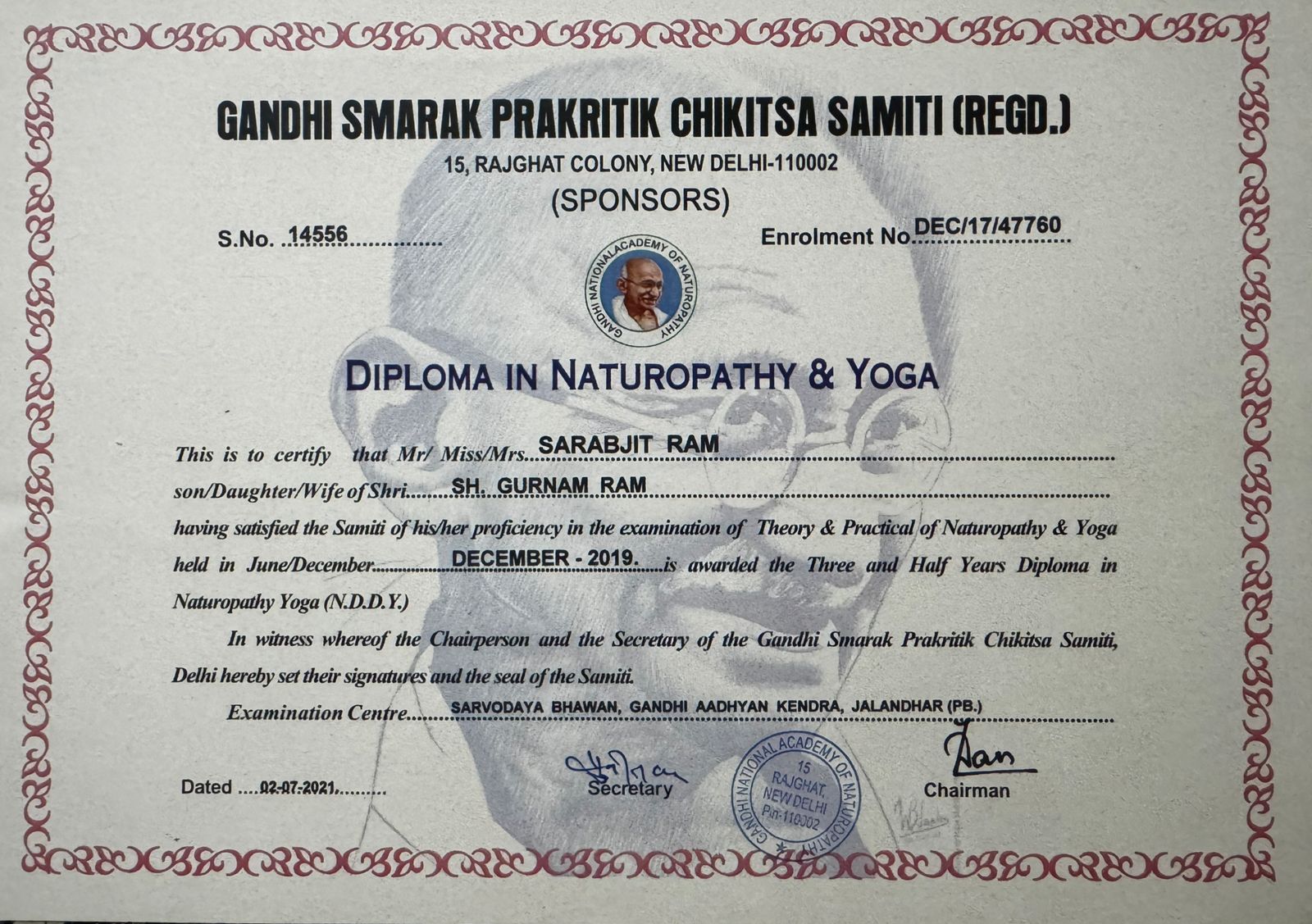 Certificate 1